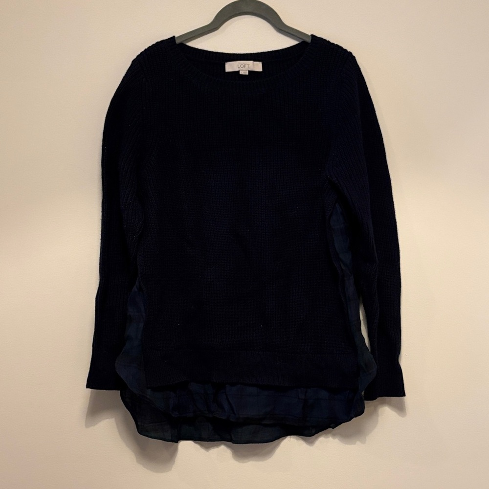 LOFT Navy Blue Crew Neck Sweater